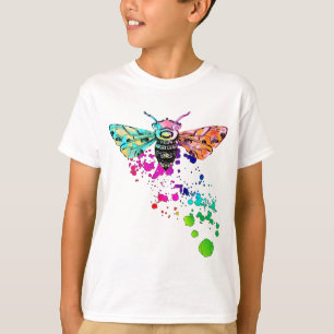 Beautiful Watercolor Rainbow HoneyBee T-Shirt