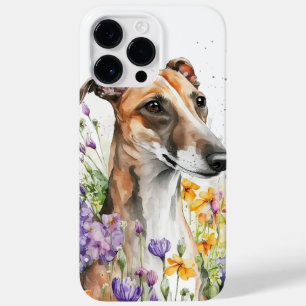 BEAUTIFUL WATERCOLOR TAN WHITE WHIPPET DOG Case-Mate iPhone 14 PRO MAX CASE