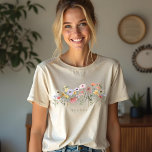Beautiful Watercolor Wildflower Botanical Garden Tri-Blend Shirt<br><div class="desc">Our beautiful country meadow watercolor field wildflowers are handpainted with love. We've selected a beautiful light colour palette to create an elegant and calm mood. Our watercolor wildflowers are arranged to create this beautiful arrangement. Our wildflowers illustrations are painted by us in watercolor and then digitally scanned and arranged to...</div>