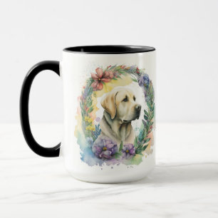 BEAUTIFUL WATERCOLOR YELLOW LABRADOR RETRIEVER DOG MUG