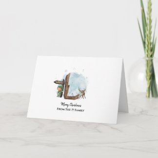 Beautiful Watercolour Christmas Design Card