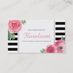 Beautiful Watercolour Floral Business Cards