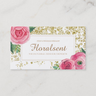Beautiful Watercolour Floral Business Cards