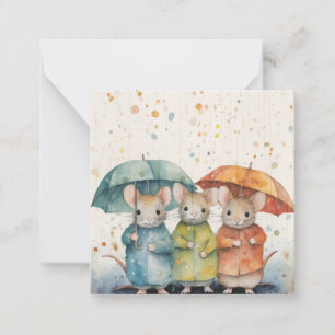 Beautiful Watercolour Mouse Card