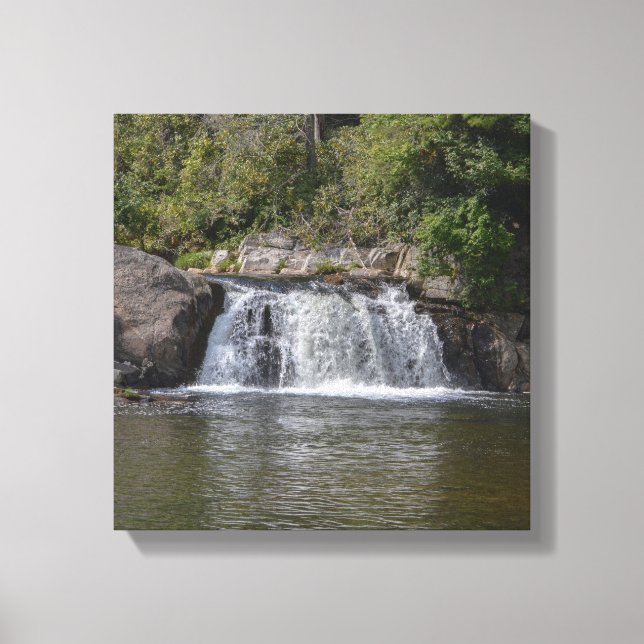 Beautiful Waterfall In Appalachian Mountains Canvas Print (Front)