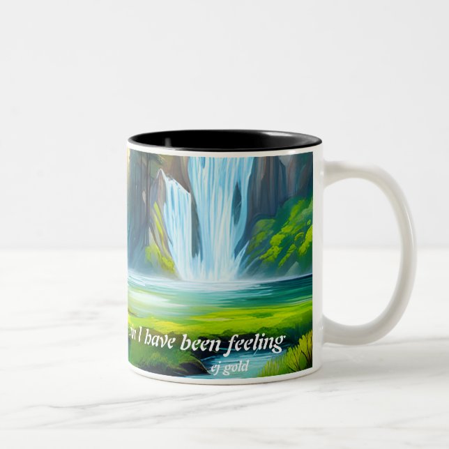 Beautiful waterfall mantra coffee mug (Right)