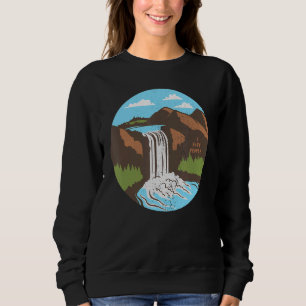 Beautiful Waterfall Sightseeing Nature I Hate Peop Sweatshirt