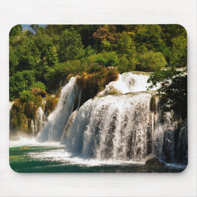 Beautiful Waterfall & Stream in the Forest Mouse Mat (Front)