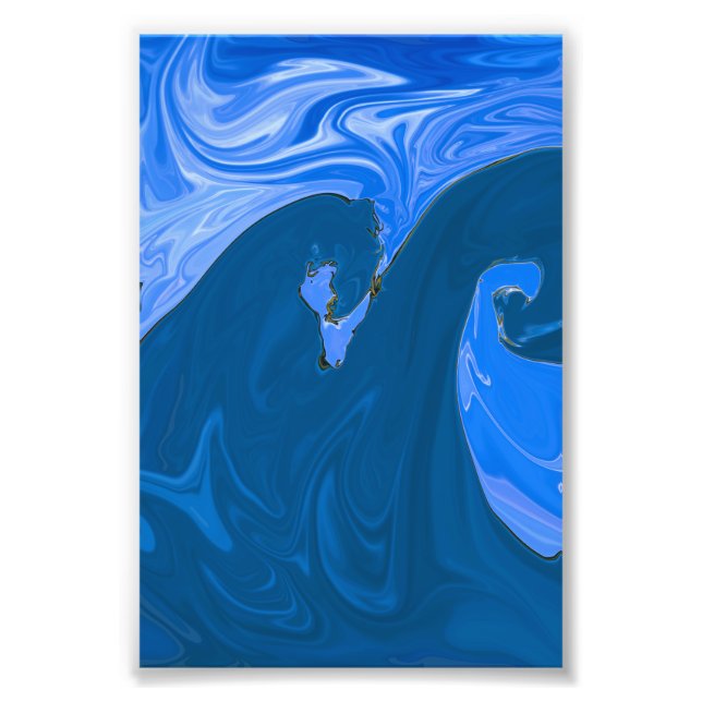 Beautiful Waves Abstract Painting Wall Art (Front)