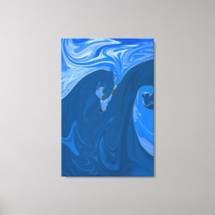 Beautiful Waves Abstract Painting Wall Art
