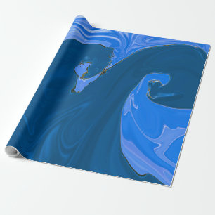 Beautiful Waves Abstract Painting Wall Art Wrapping Paper