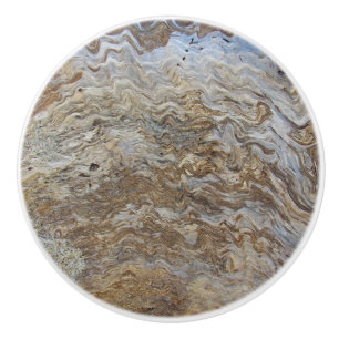 Beautiful Waves of Wood Grain Closeup Driftwood Ceramic Knob