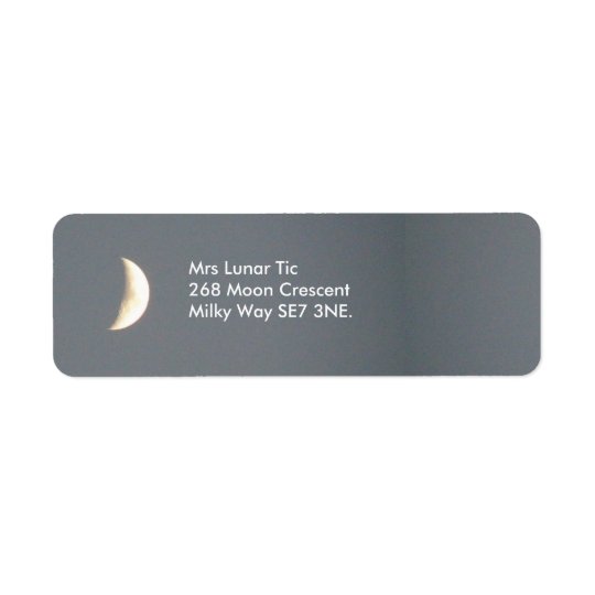 Beautiful Waxing Crescent Moon at Dusk Custom Return Address Label