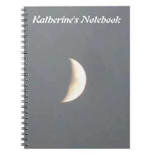 Beautiful Waxing Crescent Moon at Dusk Customizabl Notebook