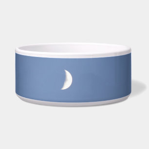 Beautiful Waxing Crescent Moon in Daylight Dog Bow