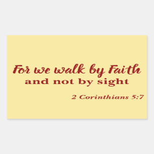 Beautiful We Faith not by Sight Rectangular Sticker