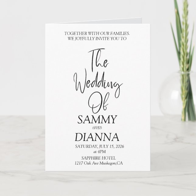 Beautiful Wedding  Card (Front)