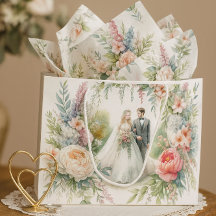Beautiful Wedding Floral with Bride Groom Gift Bag