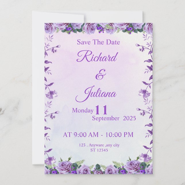 Beautiful Wedding Invitation (Front)