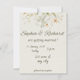 Beautiful wedding invitation card