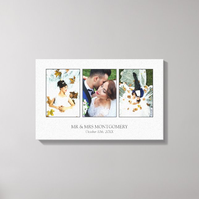 Beautiful Wedding Photo Collage Canvas Print (Front)