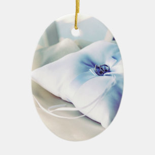 Beautiful Wedding Ring Pillow Ceramic Tree Decoration