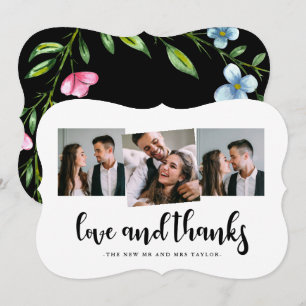 Beautiful Wedding Thank You Photo Card