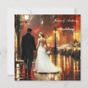 Beautiful Wedding white dress Tuxedo  Invitation