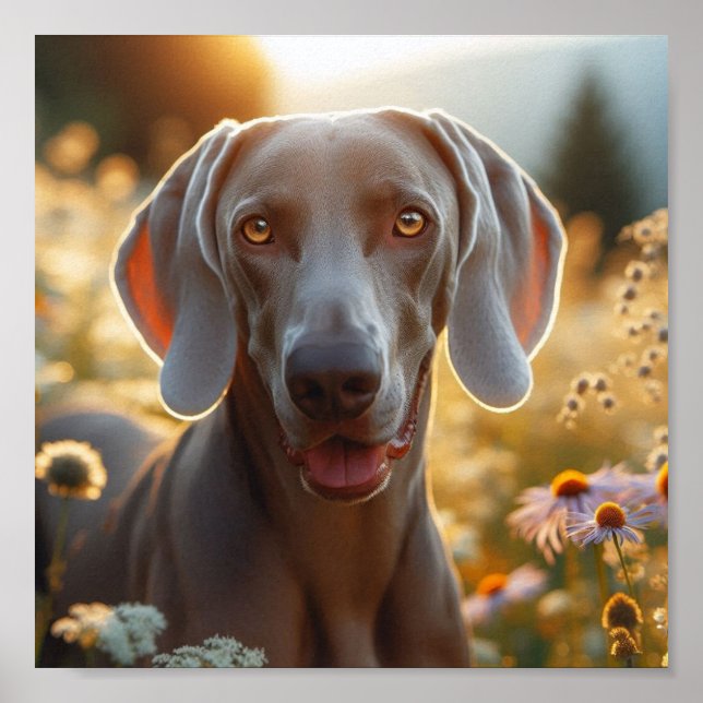 Beautiful Weimaraner for Dog Lovers Poster (Front)