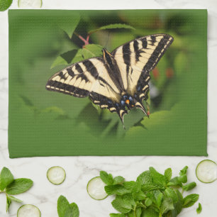 Beautiful Western Tiger Swallowtail Butterfly Tea Towel
