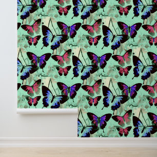 Beautiful Whimsical Butterflies in Pastel Colours  Wallpaper