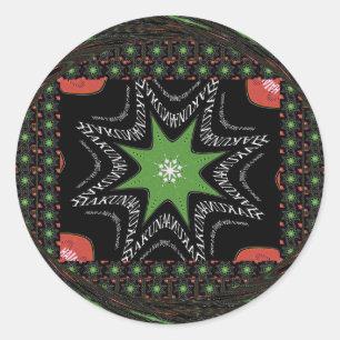 Beautiful Whirling stars background Print vector Classic Round Sticker