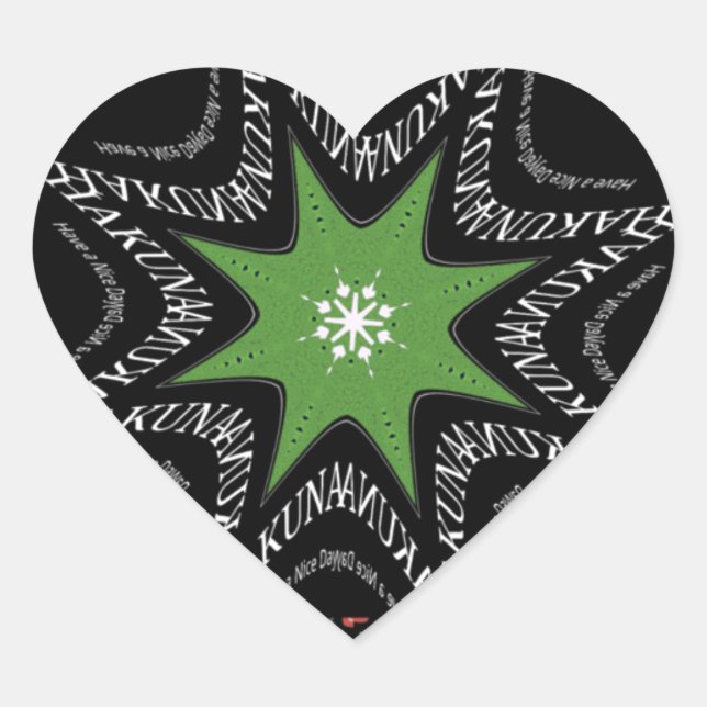 Beautiful Whirling stars background Print vector  Heart Sticker (Front)