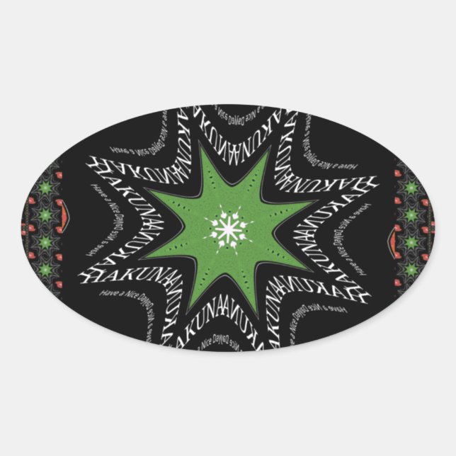 Beautiful Whirling stars background Print vector  Oval Sticker (Front)