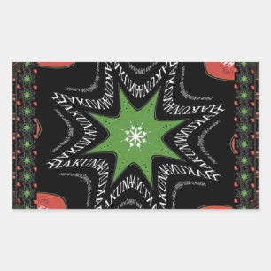 Beautiful Whirling stars background Print vector  Rectangular Sticker