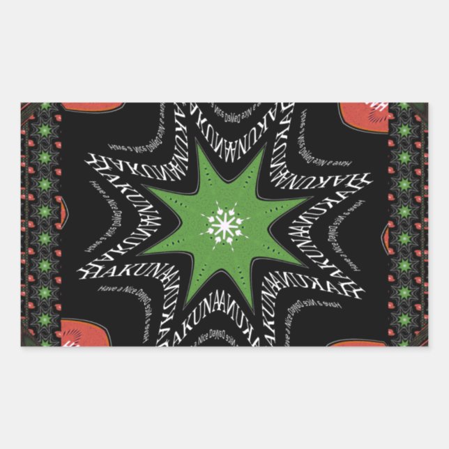 Beautiful Whirling stars background Print vector  Rectangular Sticker (Front)