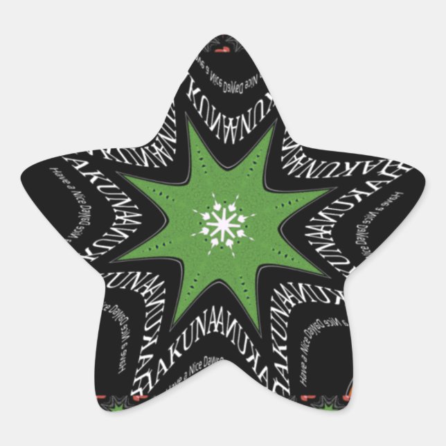 Beautiful Whirling stars background Print vector  Star Sticker (Front)