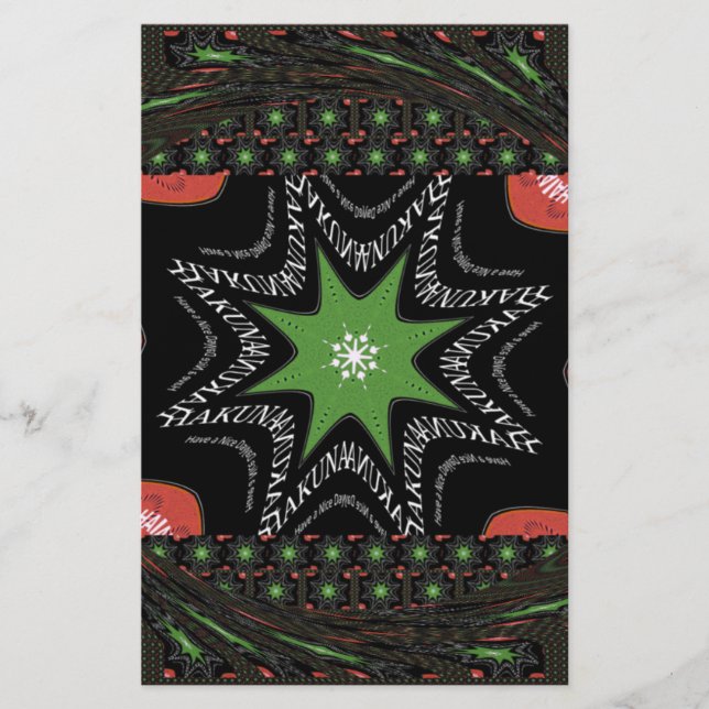 Beautiful Whirling stars background Print vector  Stationery (Front)