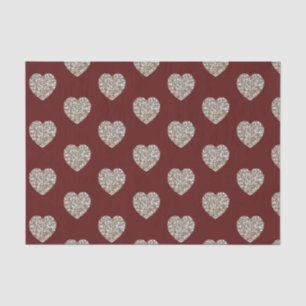 Beautiful White and Gold Marble Texture heart Tissue Paper