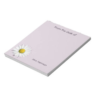 Beautiful White and Yellow Daisy Notepad