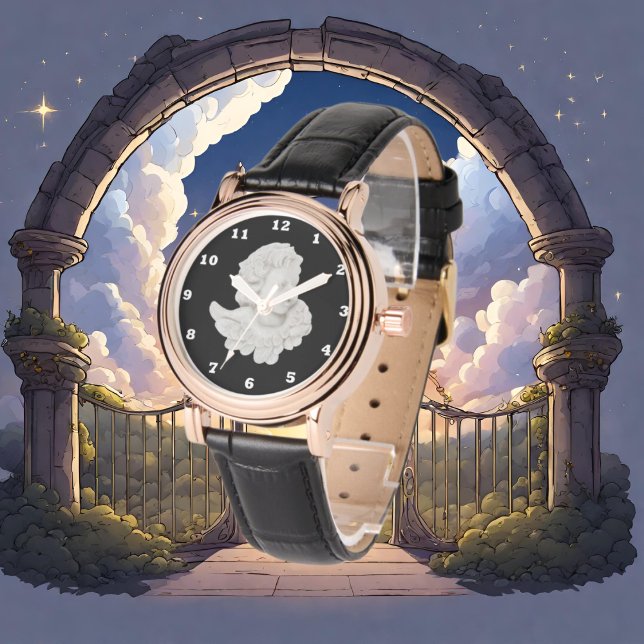 Beautiful White Angel Square wrist watch (Creator Uploaded)