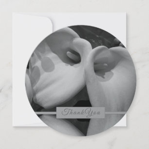 Beautiful White Calla Lilies Flat Card