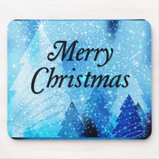 Beautiful, White Christmas Mouse Mat (Front)