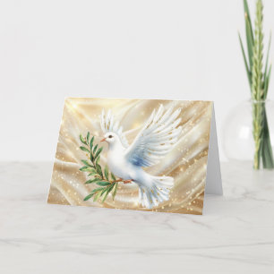 Beautiful White Dove Christmas Holiday Card
