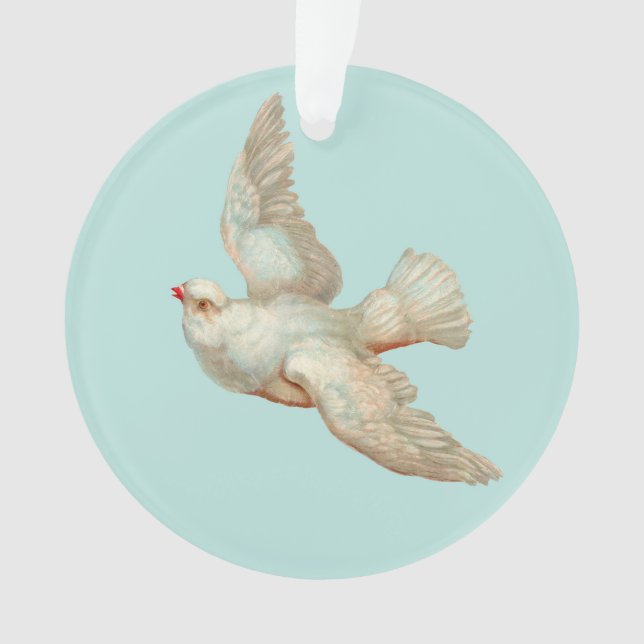 beautiful white dove ornament (Front)