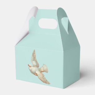 beautiful white dove print favour box