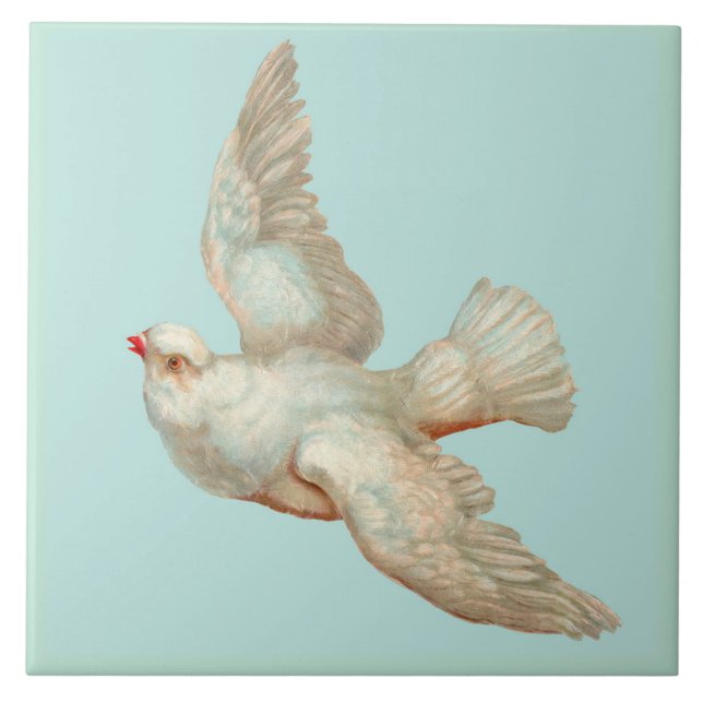 beautiful white dove tile (Front)