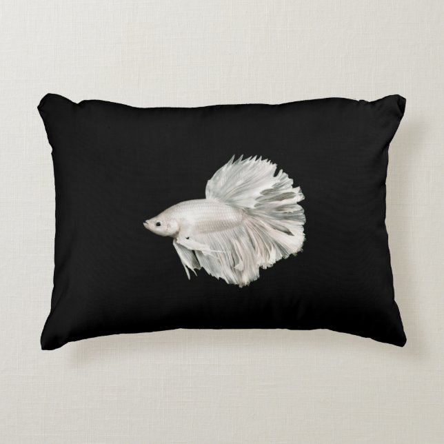 Beautiful white fish decorative cushion (Front)
