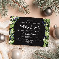Beautiful White Floral Blue Berries Holiday Brunch