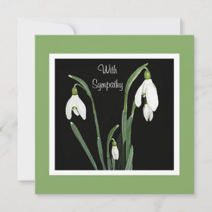 Beautiful white flower floral fine art sympathy card